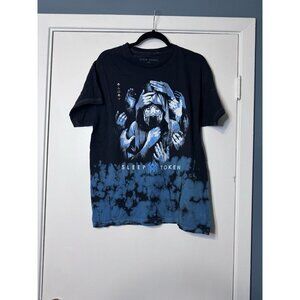 Sleep Token Vessel Hands Tiedye T-Shirt Size Large Black Blue